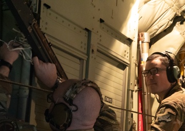 Air Force SOS run static jump at Trojan Footprint 2024
