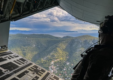 Air Force SOS run static jump at Trojan Footprint 2024