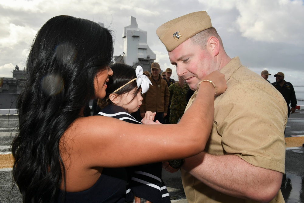 Boxer Training Officer promotes to the rank of Lt. Cmdr.