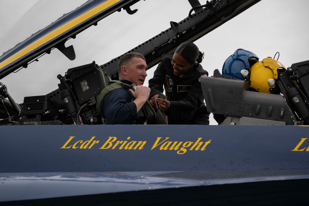 Hometown Heroes fly with Blue Angels