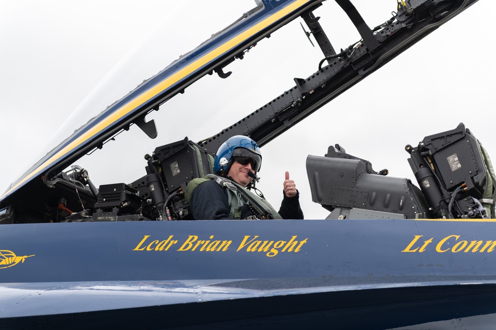 Hometown Heroes fly with Blue Angels