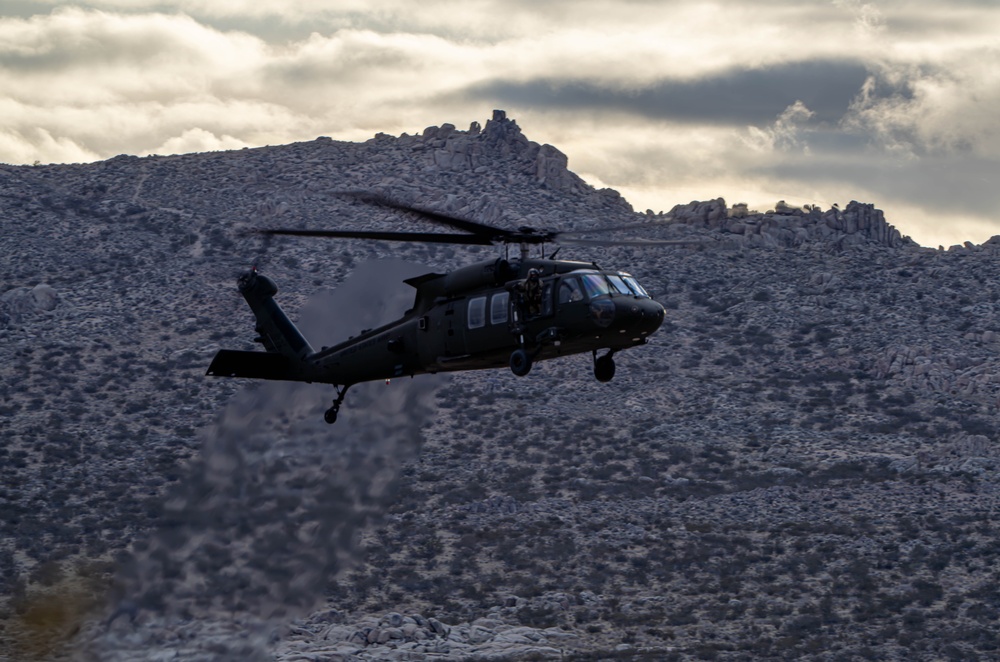 UH-60M Black Hawk prepares to land