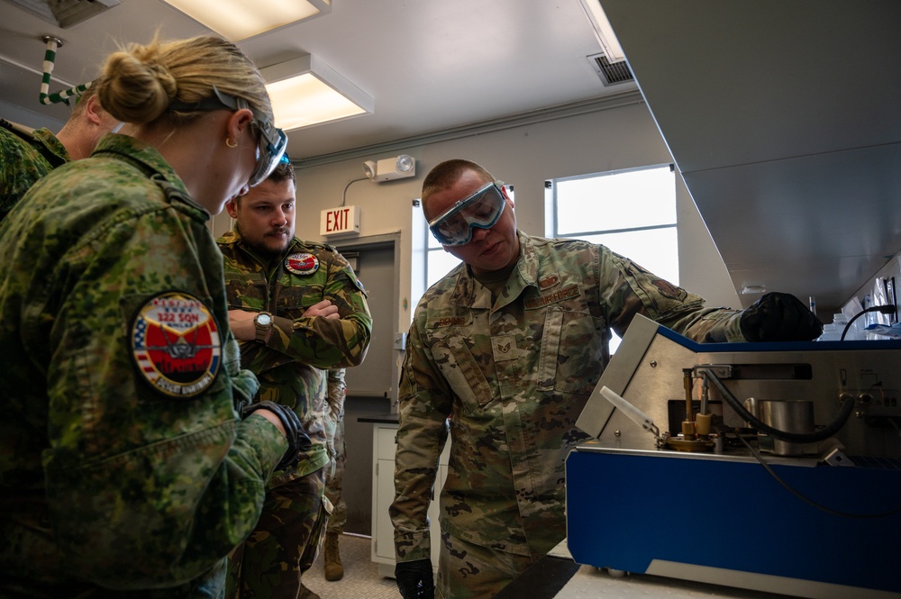 Royal Netherlands Air Force airmen visit Fuels Management Flight Red Flag 24-2