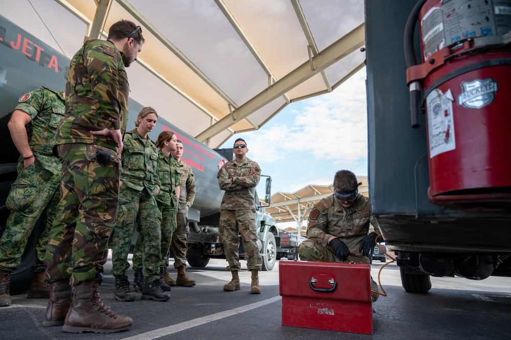 Royal Netherlands Air Force troops visit Fuels Management Flight 24-2