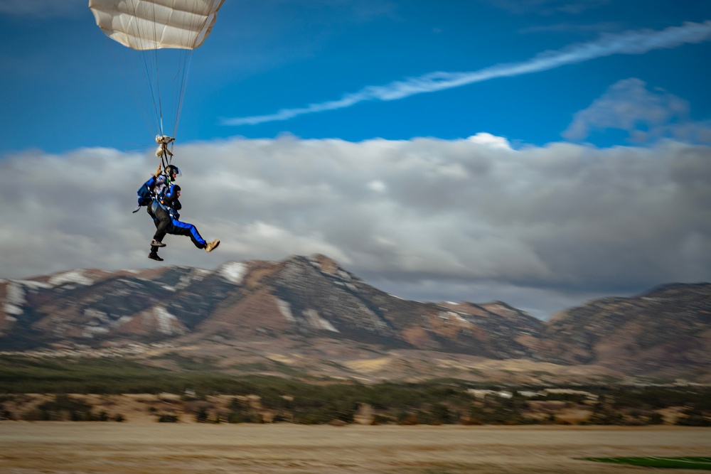 Free fallin’: Team Sorensen lets Wings of Blue take the wheel during tandem jump