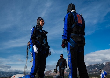 Free fallin’: Team Sorensen lets Wings of Blue take the wheel during tandem jump