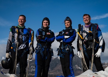 Free fallin’: Team Sorensen lets Wings of Blue take the wheel during tandem jump