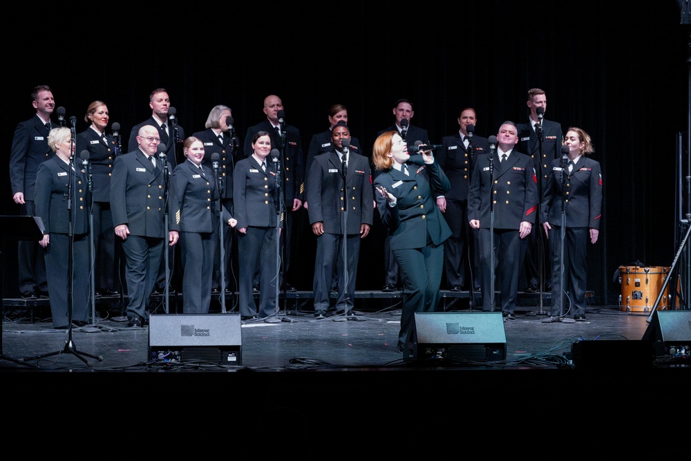 Navy Band Sea Chanters perform at West Memphis High School