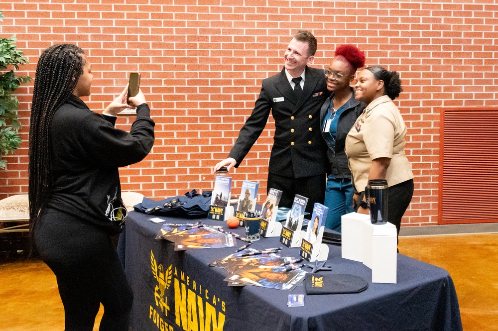 Navy Band Sea Chanters perform at West Memphis High School