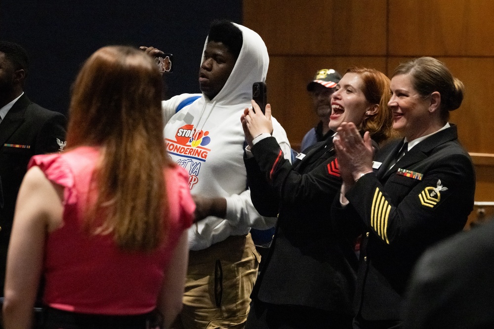 Navy Band Sea Chanters perform at West Memphis High School