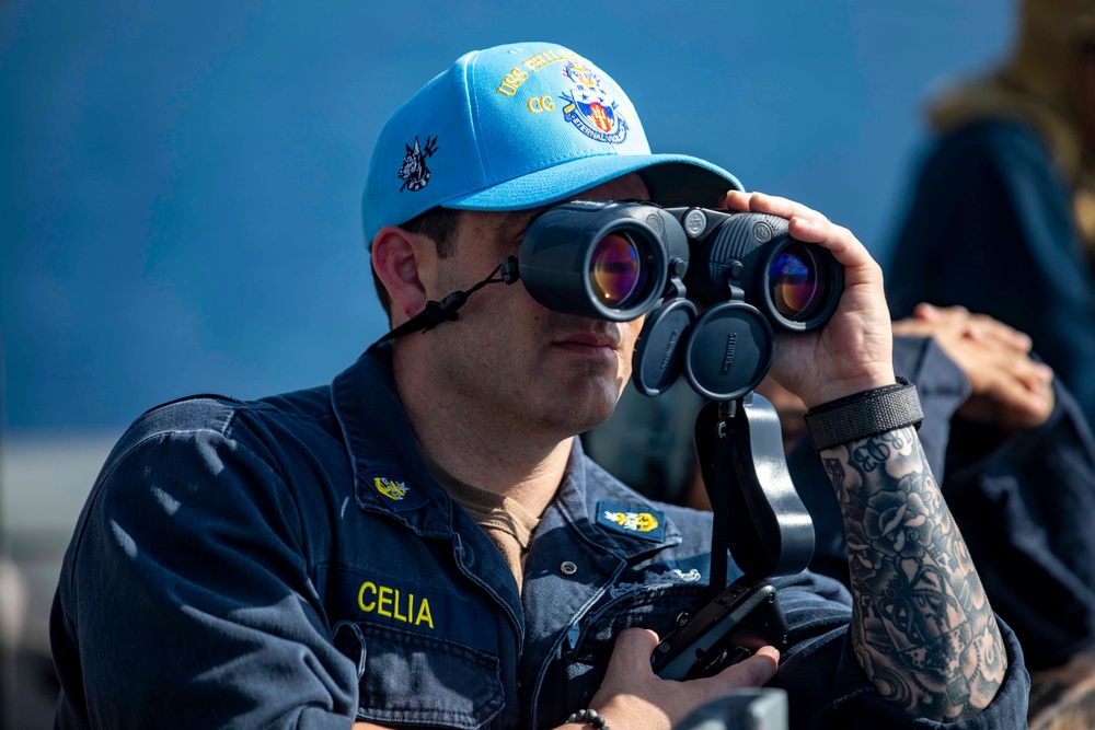 USS Philippine Sea Conducts a General Quarters Drill in the Red Sea