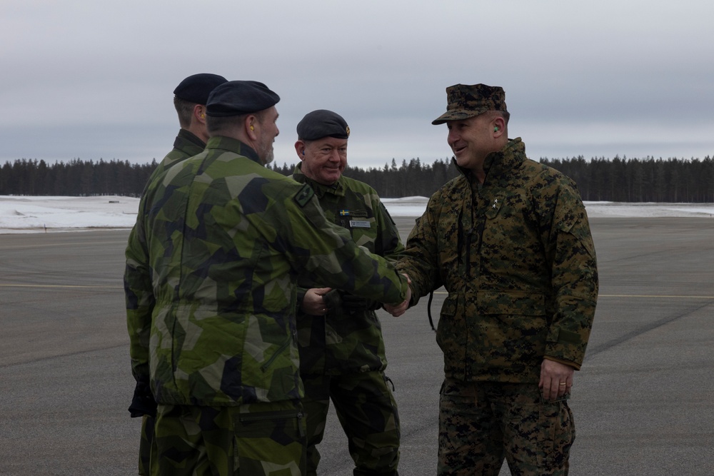 U.S. Marines with VMFA-542 and VMGR-252 conduct distributed aviation operations in Sweden during Exercise Nordic Response 24