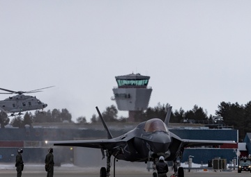U.S. Marine Corps aircraft and personnel conduct distributed aviation operations and first U.S. F-35 landing in Sweden during Exercise Nordic Response 24