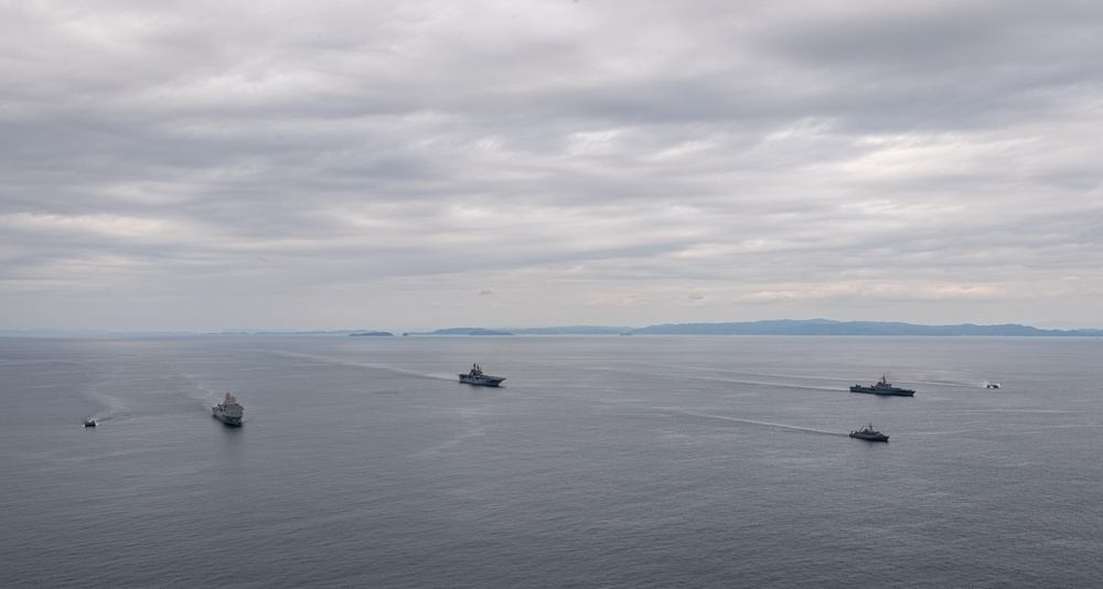 USS America Conducts a Formation Exercise as Part of Exercise Iron Fist