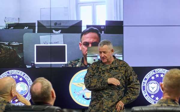 Maj. Gen. Sofge gives remarks during exercise AC24
