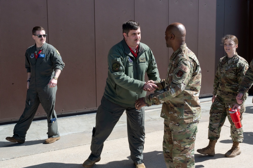 AFGSC First Sergeant tours the B-2