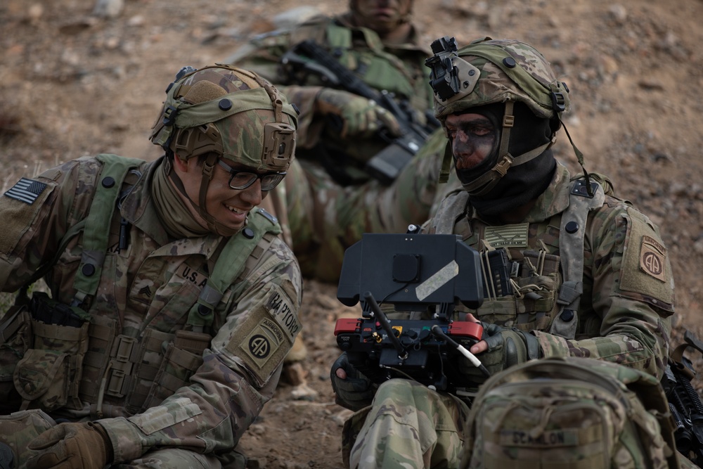 Army Paratroopers Conduct Field Training Exercise at Project Convergence Capstone 4