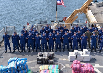 USCGC Campbell crew offloads more than $52.6 million in illegal narcotics