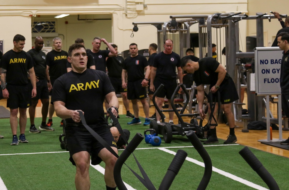 189th Infantry Brigade host PT with First Army Command