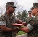 Sgt. Medina receives award from Col. Brooks