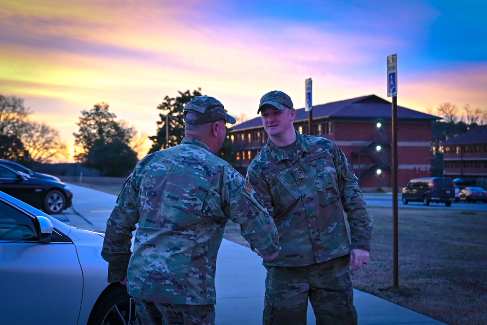 19th AF command chief takes flight with 314th AW