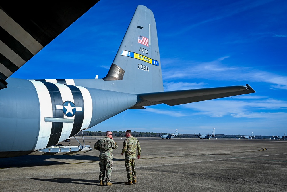 19th AF command chief takes flight with 314th AW