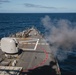 USS John S. McCain conducts Mark 45 5-inch live fire exercise