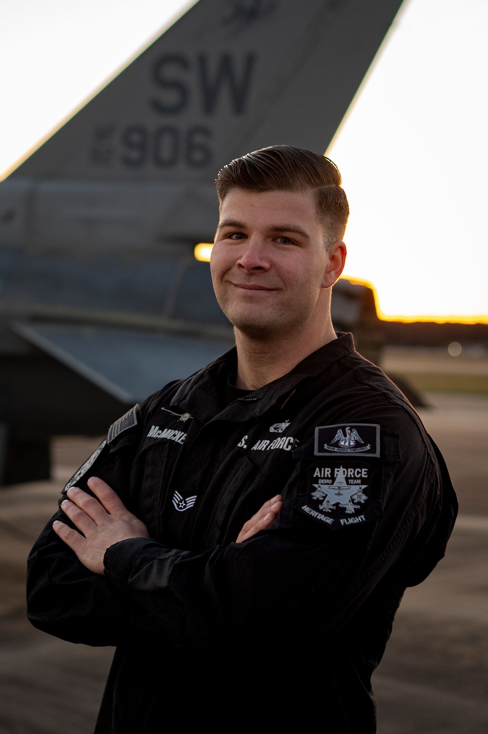 Leonville native Staff Sgt. Colton McMicken selected for F-16 Viper Demonstration Team