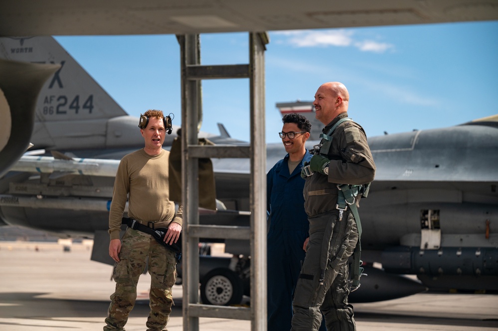Red Flag-Nellis 24-2 F-16s Prepare for Takeoff