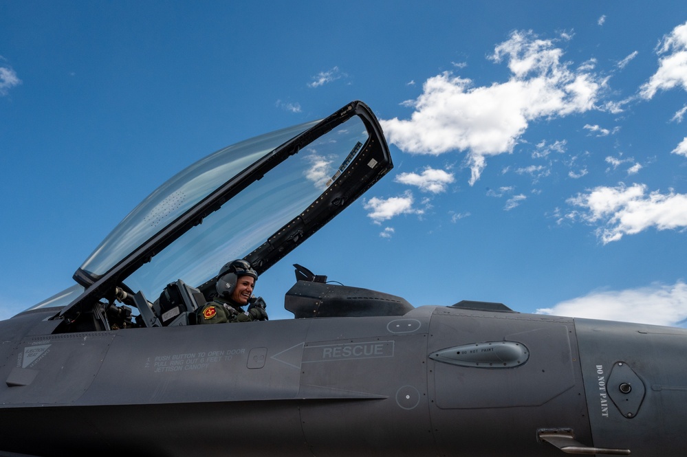Red Flag-Nellis 24-2 F-16s Prepare for Takeoff
