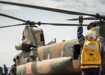 USS America (LHA 6) Sailors conduct flight operations