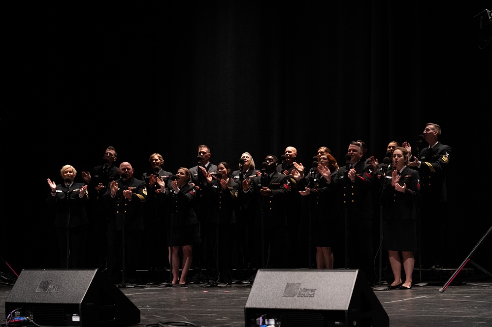 Navy Band Sea Chanters perform in Forrest City Arkansas