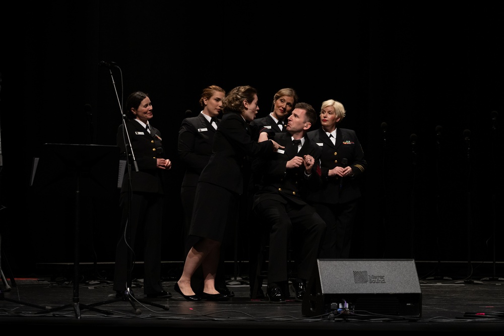 U.S. Navy Band Sea Chanters perform in Forrest City Arkansas