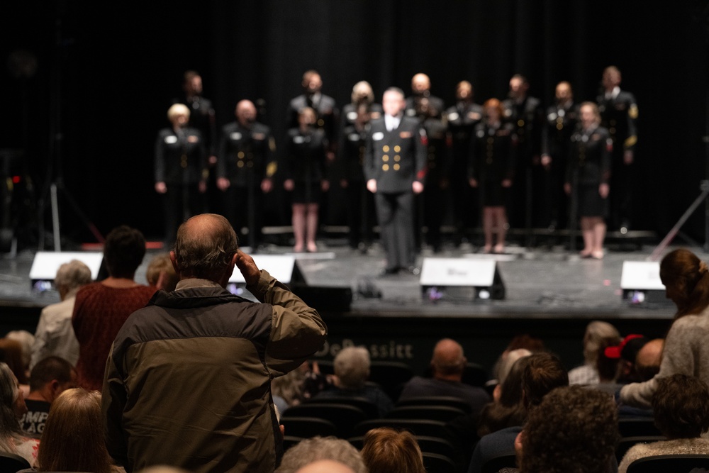 U.S. Navy Band Sea Chanters perform in Forrest City Arkansas