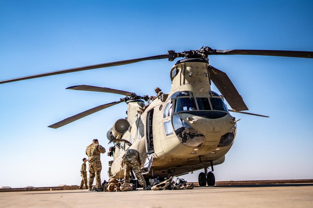 CH-47 Prep for DART Exercise