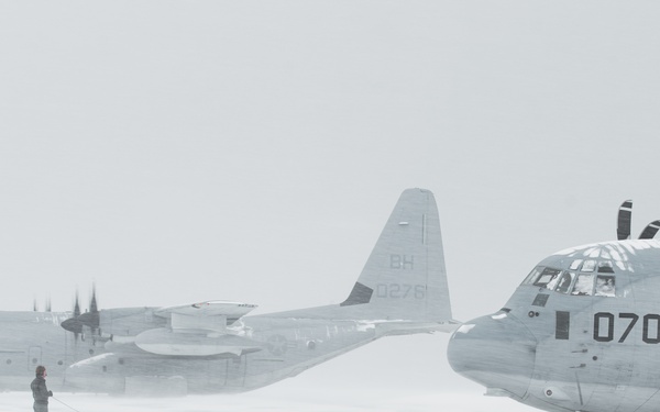 U.S. Marines with Marine Aerial Refueler Transport Squadron (VMGR) 252 depart Norway after Exercise Nordic Response 24