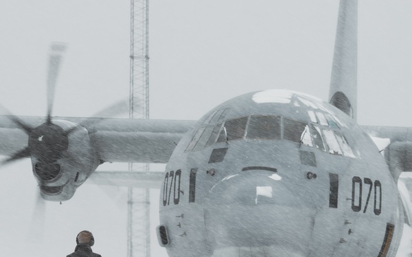 U.S. Marines with Marine Aerial Refueler Transport Squadron (VMGR) 252 depart Norway after Exercise Nordic Response 24