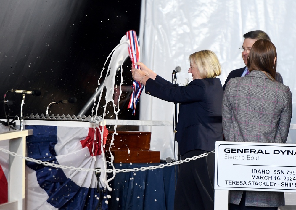 PCU Idaho (SSN 799) Christening Ceremony