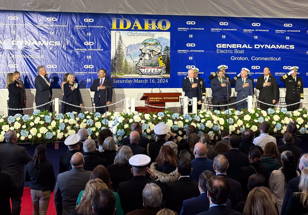 PCU Idaho (SSN 799) Christening Ceremony