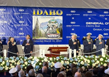 PCU Idaho (SSN 799) Christening Ceremony