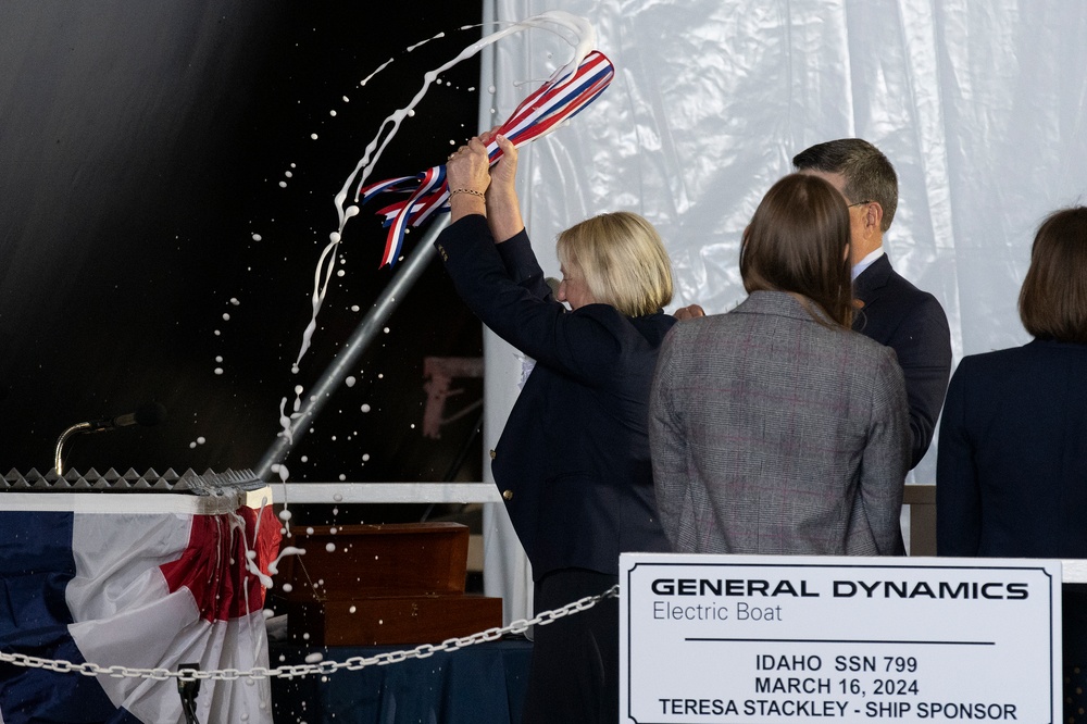 PCU Idaho (SSN 799) Christening