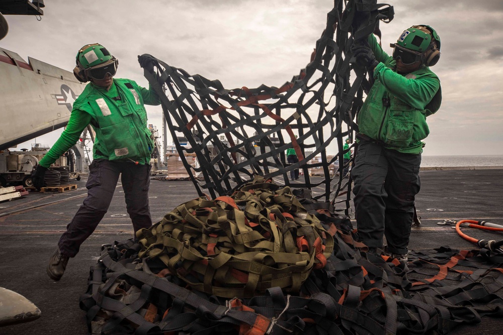 USS Dwight D. Eisenhower Conducts a Replenishment-at-Sea in the Red Sea