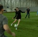 U.S. Marines participate in a Sports Day at a Norwegian School after Nordic Response 24
