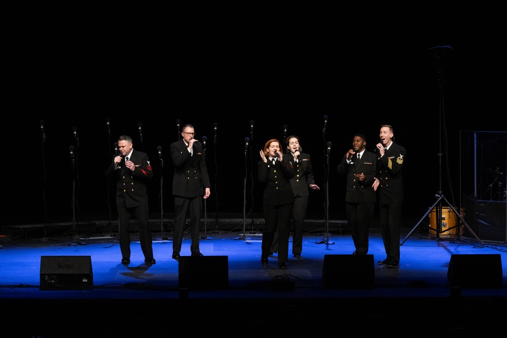 Navy Band Sea Chanters performs at Walton Arts Center