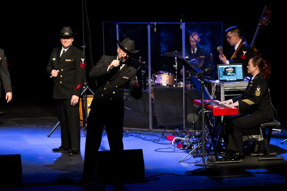 Navy Band Sea Chanters performs at Walton Arts Center