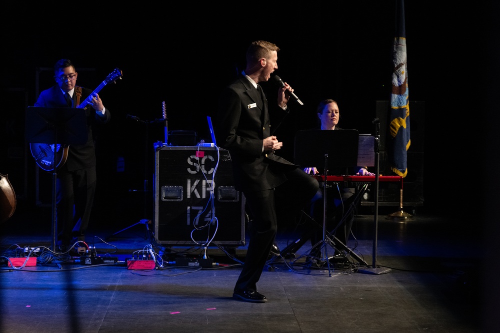 Navy Band Sea Chanters performs at Walton Arts Center