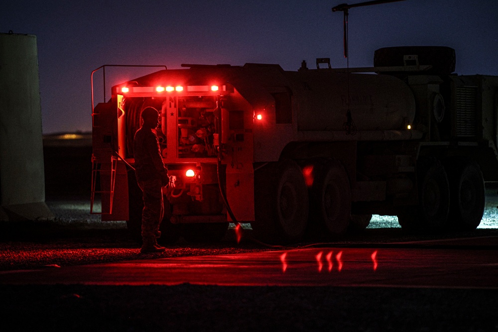 Night Apache Refueling