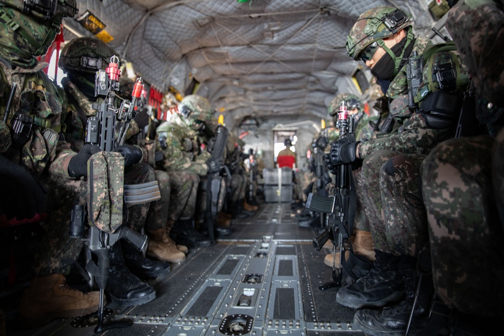 2nd Infantry/ROK-U.S. Combined Division Joins with ROK Forces for Air Assault Training Mission