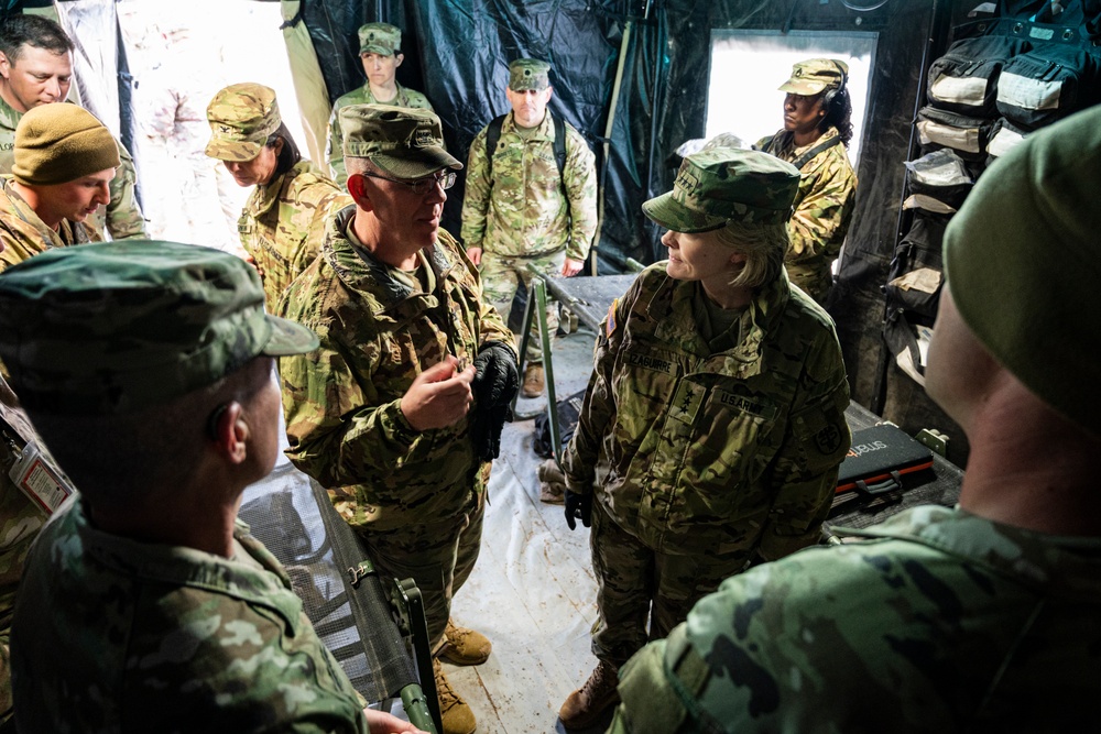 Distinguished visitors see latest frontline medical tech during Army’s Capstone 4 exercise