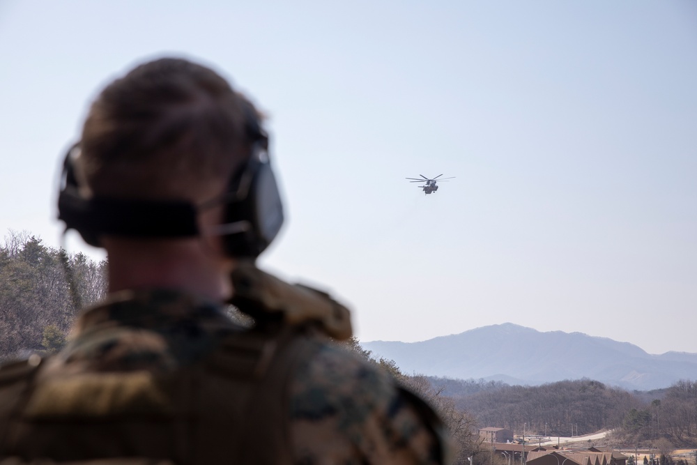 MACS-4 Marines control at Rodriguez Range